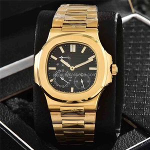 Montres de luxe en ligne PP 5712/1a Montre automatique pour homme avec cadran noir, réserve en or rose 18 carats pour homme