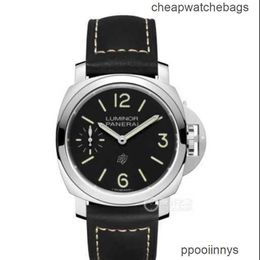 Montres de luxe Paneraisiss Luminor Watch italien Design Submersible Watch 98 Nouveau 44 mm Limited PAM01084 Manual Mens Watch étanche étanche en acier inoxydable complet