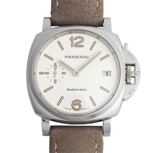 Relojes de lujo Paneraiss Luminor Reloj Diseño italiano Mecánico Officine Luminor Due 38 mm Pam01043 Acero inoxidable Alta calidad Automático