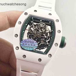 Replies de luxe Richadmills Automatique Chronographe Chronographe montre 110 Crérat de bracelet imperméable.