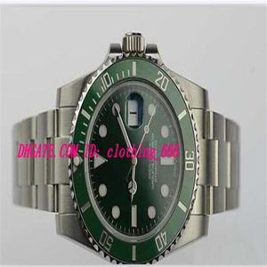 Relojes de lujo V5 Asia 2813 Movimiento Verde para hombre 116610LV Acero inoxidable 40 mm Bisel de cerámica Caja de zafiro Papeles Reloj para hombre W241t