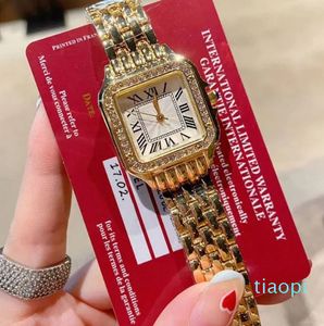 Luxe horloges dames klassiek elegant designer horloge panthere mode quartz uurwerk horloges vierkante tank Dames goud zilver horloges Montre