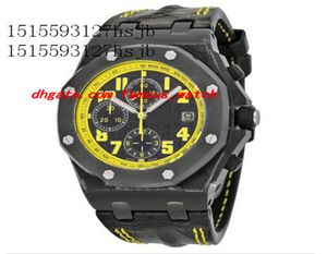 Montres de luxe Wristwatch Men039s Professional noir Nouveau Bumble Bee Jaune Dial 7750 Mouvement automatique Machinerie de qualité supérieure D7299854