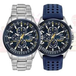 Luxe Wateproof Quartz Horloges Business Casual Stalen Band Horloge Heren Blue Angels World Chronograaf Horloge 220113266B