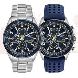 Luxe Wateproof Quartz Horloges Business Casual Stalen Band Horloge heren Blue Angels World Chronograaf Horloge 211231241U