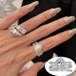 Luxe Water Drop CZ Zirconia Verstelbare Open Ringen voor Vrouwen Kristallen Stenen Vrouwelijke Dainty Sieraden Anillos De Compromiso