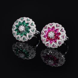 Luxury Wed Designer Ring para mujer Diamante redonda oval 5a circonía amor eternidad promesa anillos de compromiso de boda
