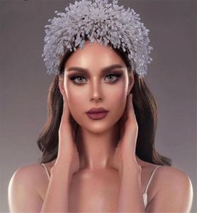 Mariage de luxe Bridal Breads Breads Hairband Rhinestone Crown Crystal Tiara Princess Hair Accessories Bijoux Femmes Headry Shepiece S F9404541