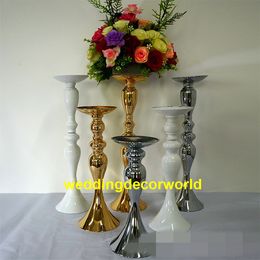 Luxe bruiloft centerpieces goud zilver dubbele kant gangpad decor staan ​​voor bruiloft t station decoraties decor454