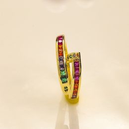 Luxe trouwring Designer merk sieraden cadeau ring 18k goud vergulde lente vrouwen bruiloftsfeest diamantring ontwerper roestvrijstalen sieraden groothandel