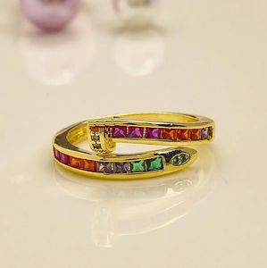 Luxe trouwring ontwerper merk sieraden cadeau ring 18K vergulde lente dames bruiloft diamanten ring ontwerper roestvrijstalen sieraden groothandel