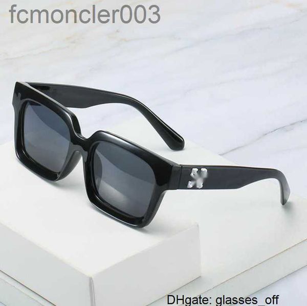 Marcos blancos de lujo Gafas de sol de moda Hombres Mujeres Flecha de gafas de sol X