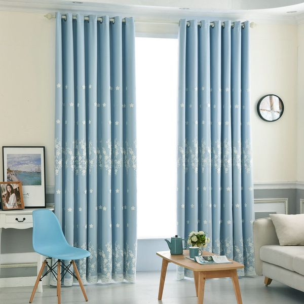 Cortinas de ventana de lujo para sala de estar, dormitorio, cocina, tratamientos de estilo Floral, cortina opaca de encaje bordado W220421