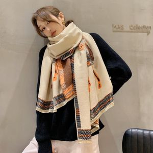 Luxe-hiver nouveau carrage écharpe chaude châle épaissir les glands châssis chevaux de type cachemire de mode de mode Poncho Cape Femmes