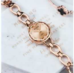 Luxe WLISTH marque montres petit Bracelet en or Rose en acier inoxydable dames montres à Quartz mode décontracté femmes robe montre