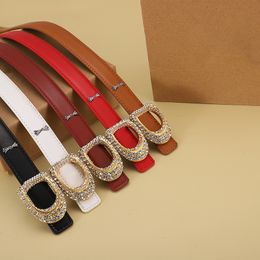Luxury Woman Belts Designer Geatic Leather Celt Classic Diamond Design Buckle 5 Color Width 2,5 cm