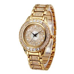 Luxury Femmes Automatique Iced Out Watch Mens Brand Watch Rome Président Wristwatch Business Red Big Color Diamond Watches Men 238r