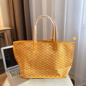 Luxe Dames Strandtassen Tote Ontwerpers Mode Boodschappentassen De Tote Bag Handtassen Composiet Tas Schoudertas Logos Houndstooth Bloemen Leren TOTE Grote portemonnee 34cm