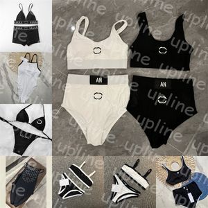 Femmes de luxe Bikinis ensemble strass lettre fronde une pièce maillots de bain été concepteur en plein air maillot de bain