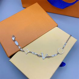 Luxe Femmes Bracelet Designer Marque Lettres Pétales Géométriques Incrusté Cristal Strass Twinkle Bracelets Or Argent Disponible En 2 Couleurs