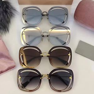 Luxo- Designer de Marca Feminina Óculos de Sol de Moda Popular Armação Quadrada Óculos de Sol de Cristal Metarial Moda Feminina Estilo Vem com Estojo