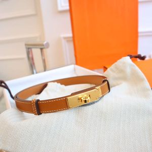 Ceinture de luxe en cuir de veau pour femmes, largeur de 1.8cm, boucle classique avec robe, petits accessoires de costume, ceinture de taille fine, cadeau de vacances