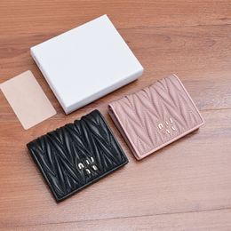 Luxe dames portemonnee met kaarthouder Klassiek leer Leer PVC Casual stijl Creditcardhouders Korte flip-cover Portemonnee-cover Portemonnee Dame Muntzakje Cadeau met doos