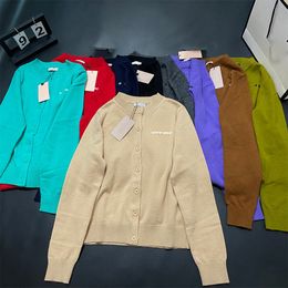 Cárdigan de lujo para mujer, Chaqueta de punto de manga larga, abrigo tipo Jersey de lana para primavera y otoño
