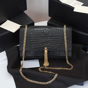 Luxe femmes chaîne sacs à bandoulière créateurs de mode pendentif en métal moraillon sacs à bandoulière dame alligator cuir stockage quotidien porte-monnaie sacs à main