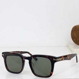 Gafas de sol Dax Dax de lujo FT0751 Diseñador Hombres Gafas de sol vintage Marco de acetato Polarizado UV400 Lente de humo Fashion Gafas Lunettes de Soleil Diseñador