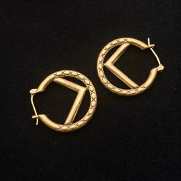 Luxe vrouwen Designer Letters F Oorringen Stud Mode Gold Hoops Earring Luxrys oorbellen sieraden heren Hoop oorringbuien Huggie 2303223BF