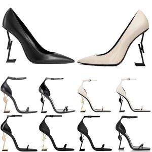 Designer Stiletto Femmes Robe Chaussures Opyum Sandales Talons Hauts Alphabet Lady Cuir Noir Nuede Rouge Femmes Talon Lides Party Chaussure De Mariage Taille 35-43