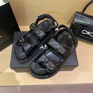 Designer sandalen vrouwen sandaal chanellen schoenen kristallen kalf leer casual schoenplatform zomer strand comfortabel schoenmaat 35-41