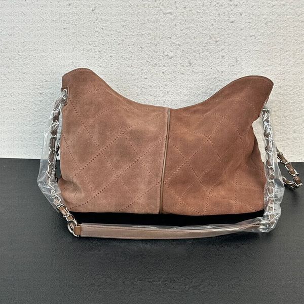 Bolso hobo de lujo para mujer de alta capacidad con cuero esmerilado Bolso de hombro de calidad con espejo de alta capacidad Bolso con hebilla de anillo de metal de diseñador C