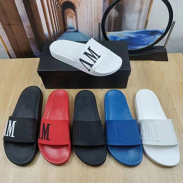 Luxe Femmes Hommes Diapositives Chaussures Pantoufles Sandales En Cuir D'été Plage Slide Designer Modèle Plat Imprimer Tongs Baskets Taille 35-46