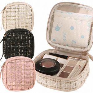 Mujeres de lujo Mini Bolsas de cosméticos Niñas Maquillaje portátil Lápices labiales Bolsa de almacenamiento Almohadillas sanitarias Organizador de estuche Bolso pequeño Monedero b67b #