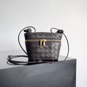 Femmes de luxe Mini Intrecciato Vanity Case TOP Qualité Designer Sac à bandoulière Noir Marron 100% Lambskin Lady Dress Purse avec boîte
