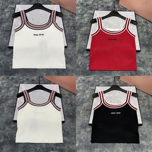 Cropped Dames Singlet Tanks Sexy Gebreide Mouwen Tops Luxe Designer Elegante Singlets