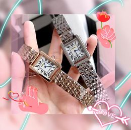 Montres de luxe pour femmes, cadran de réservoir romain, bracelet en cuir véritable, bracelet en acier inoxydable, mouvement à Quartz glacé, or Rose, argent, accessoires cadeaux