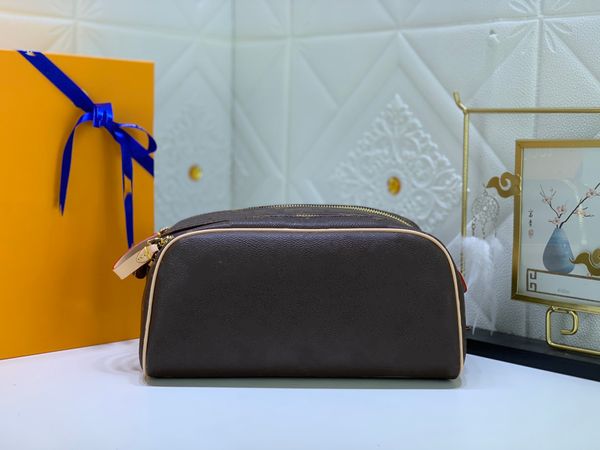 Kit Dopp Portable de luxe pour femmes et hommes sac de maquillage imprimé concepteur grande capacité voyage toilette sac de beauté Double sac à fermeture éclair
