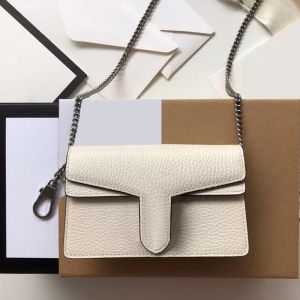 Mini sac à main de luxe en cuir véritable pour femmes, couleur pure, mini sac à bandoulière, sacs enveloppe à chaîne, mode, 476432