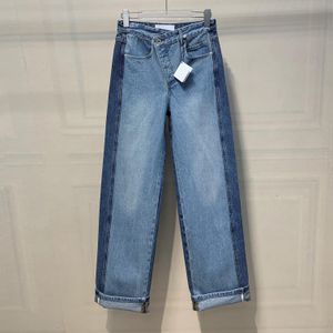 Luxe Damesjeans Merk 2022 Mode Dames Blauw Hoge Taille Street Wear Wijde Pijpen Jean Vrouwelijke Broek Rechte Denim Broek montage ZSBL