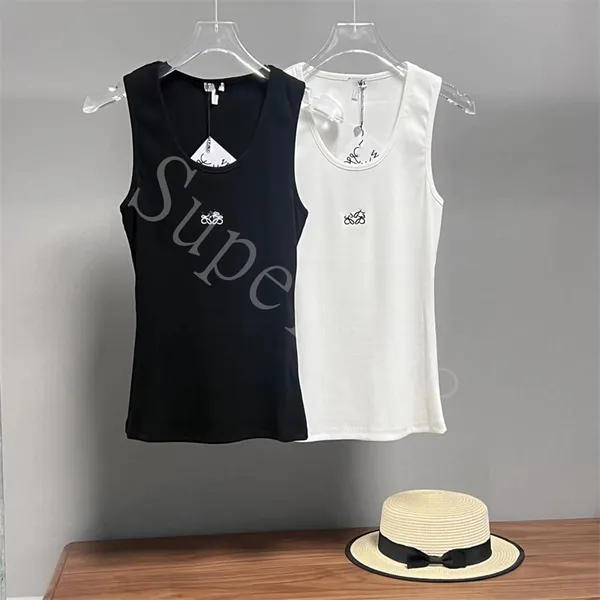 T-shirts en tricot de luxe pour femmes Summer Long Style Designer Clothes Women Lowe Brand Cotton Tshirt Top Quality Made in Portugal All Logo Print Fast Shipping