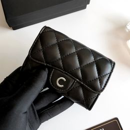 Luxury Women's Wallet Designer Pastes Tarjetas Tarjetas de monedas de monedas CC Caviar Caviar Clutch Small Wallet 10A Alta calidad con caja en caja