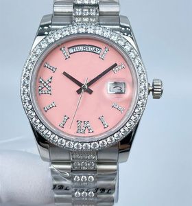 Montre de luxe pour femme Calendrier Émail Diamant 36 mm Bracelet en acier inoxydable Diamant Designer Montre de sport Montre pour femme Montre de luxe
