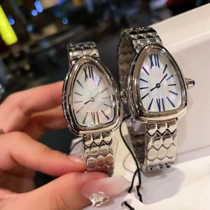 Luxe dameshorloge hoogwaardige slangenkop diamant roestvrij staal automatisch kwarts horloge modeontwerper horloge voor vrouwen