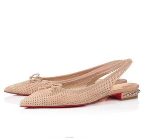 Luxe dames sandalen hall sling ballerinas flats beroemde dame slingback puntig teen dames ballet comfortabele wandelschoenen EU35-432911155