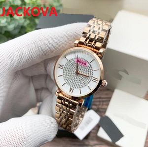 Luxe Dames Sky Starry Diamonds modehorloges 32 mm Speciaal ontwerp Relojes De Marca Mujer zilver rosé goud Damesjurk Horloge Quartz Klok armband