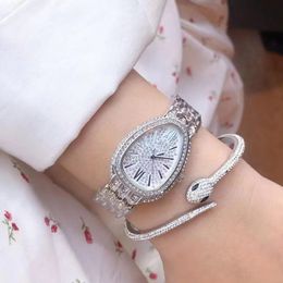 Luxury Femmes Snake regarde bracelets 2 sets avec boîte cadeau créatrice Diamond Lady Watch Wristcrands pour les femmes pour femmes Christmas Mère de la Saint-Valentin Cade