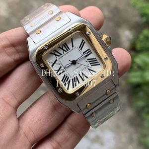Luxe dames roestvrijstalen horloge 2813 automatisch uurwerk mechanisch zilveren kast klinknagels armband dame sport originele sluiting pols254b